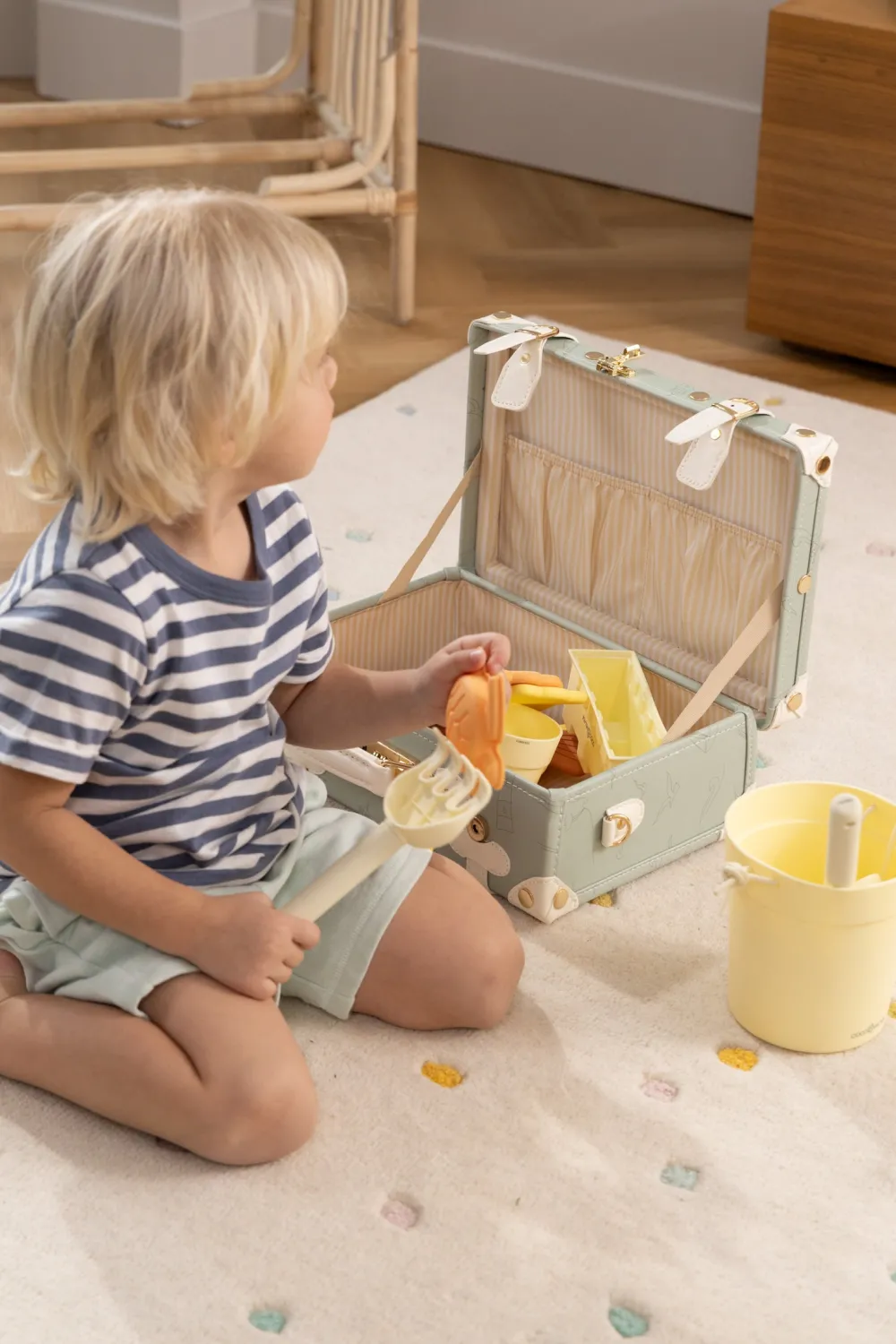 Coco Village Vegan Leather Play Suitcase - Ocean