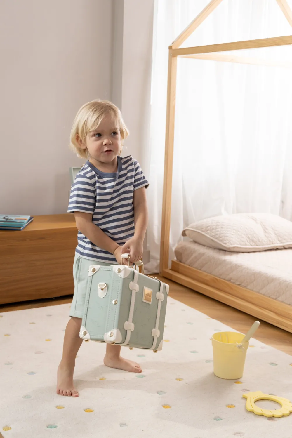 Coco Village Vegan Leather Play Suitcase - Ocean