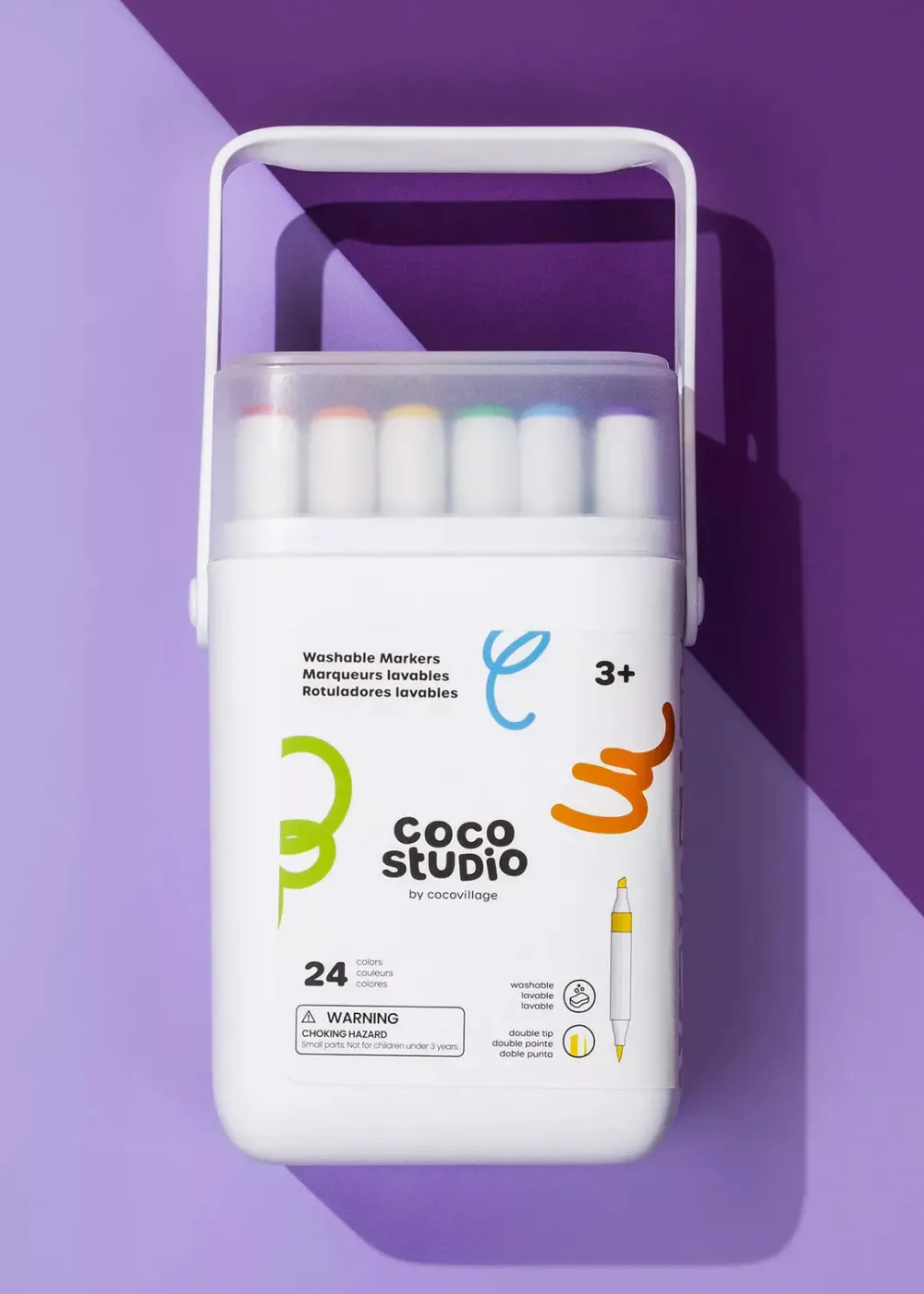 Coco Village Washable Dual Tip Markers Set - 24 colors
