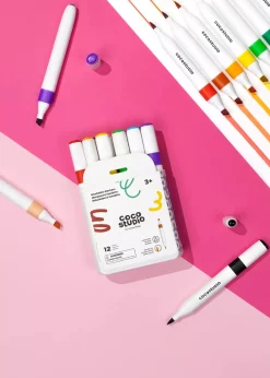 Coco Village Washable Dual Tip Markers Set - 12 colors