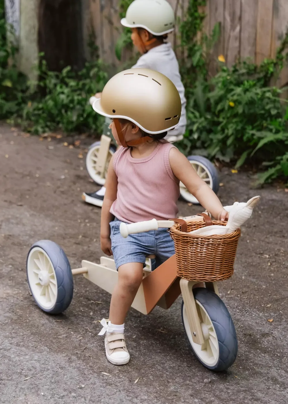 Coco Village Wooden Balance Bike 3-in-1 - Grapefruit