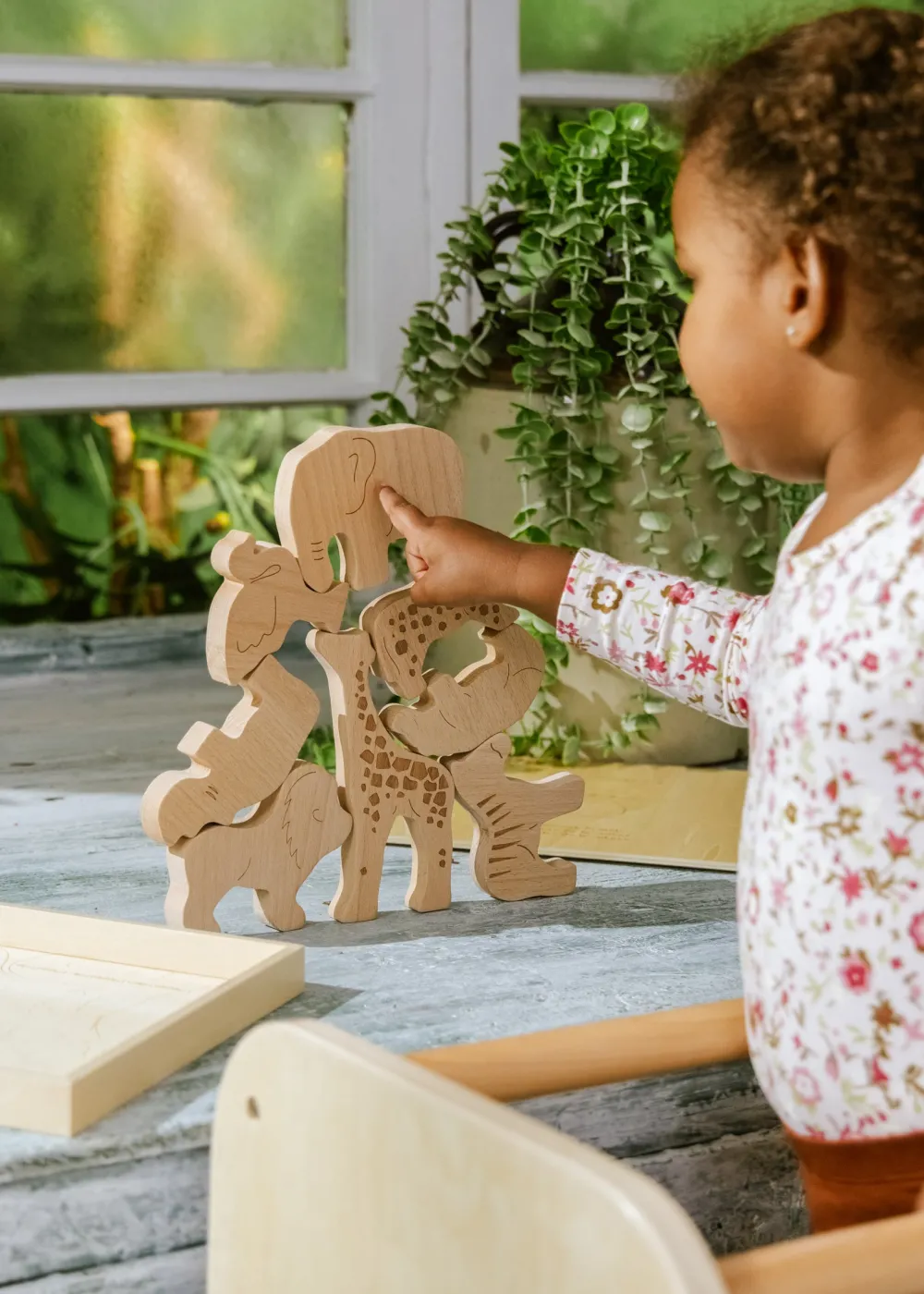 Coco Village Wooden Balance Puzzle - Safari (8 pcs)