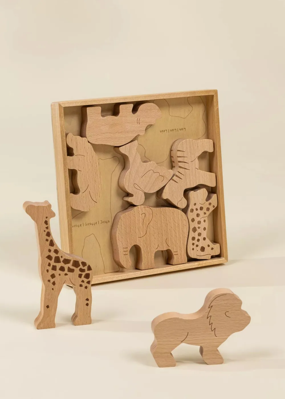 Coco Village Wooden Balance Puzzle - Safari (8 pcs)