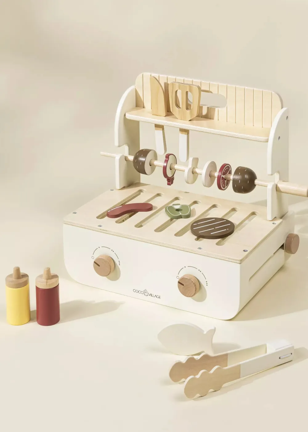 Coco Village Wooden Barbecue Playset and Accessories