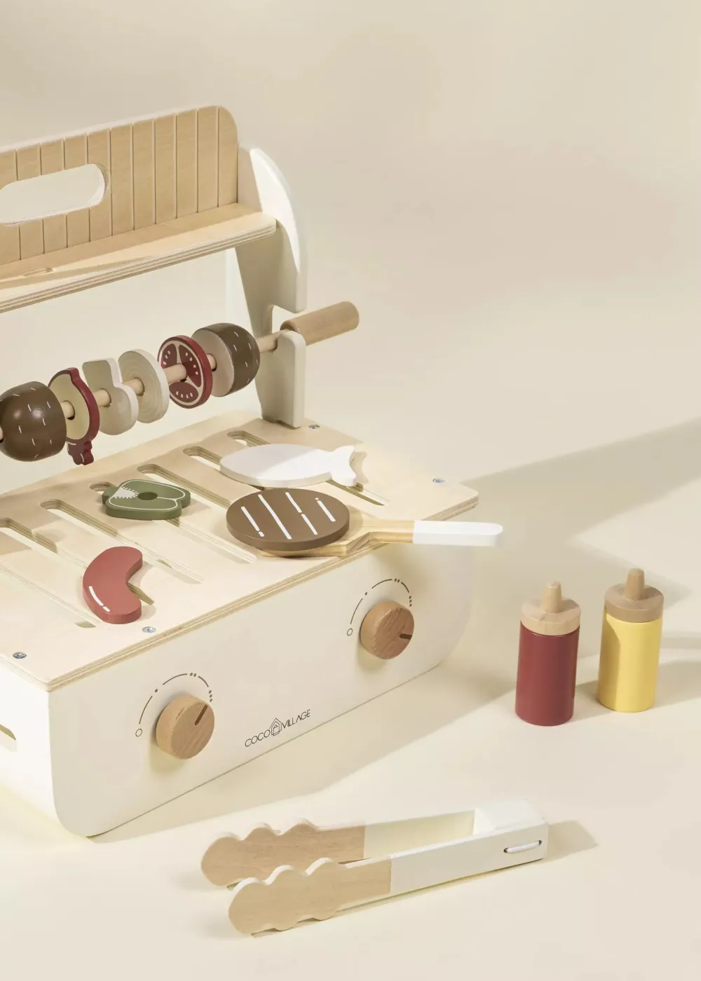 Coco Village Wooden Barbecue Playset and Accessories