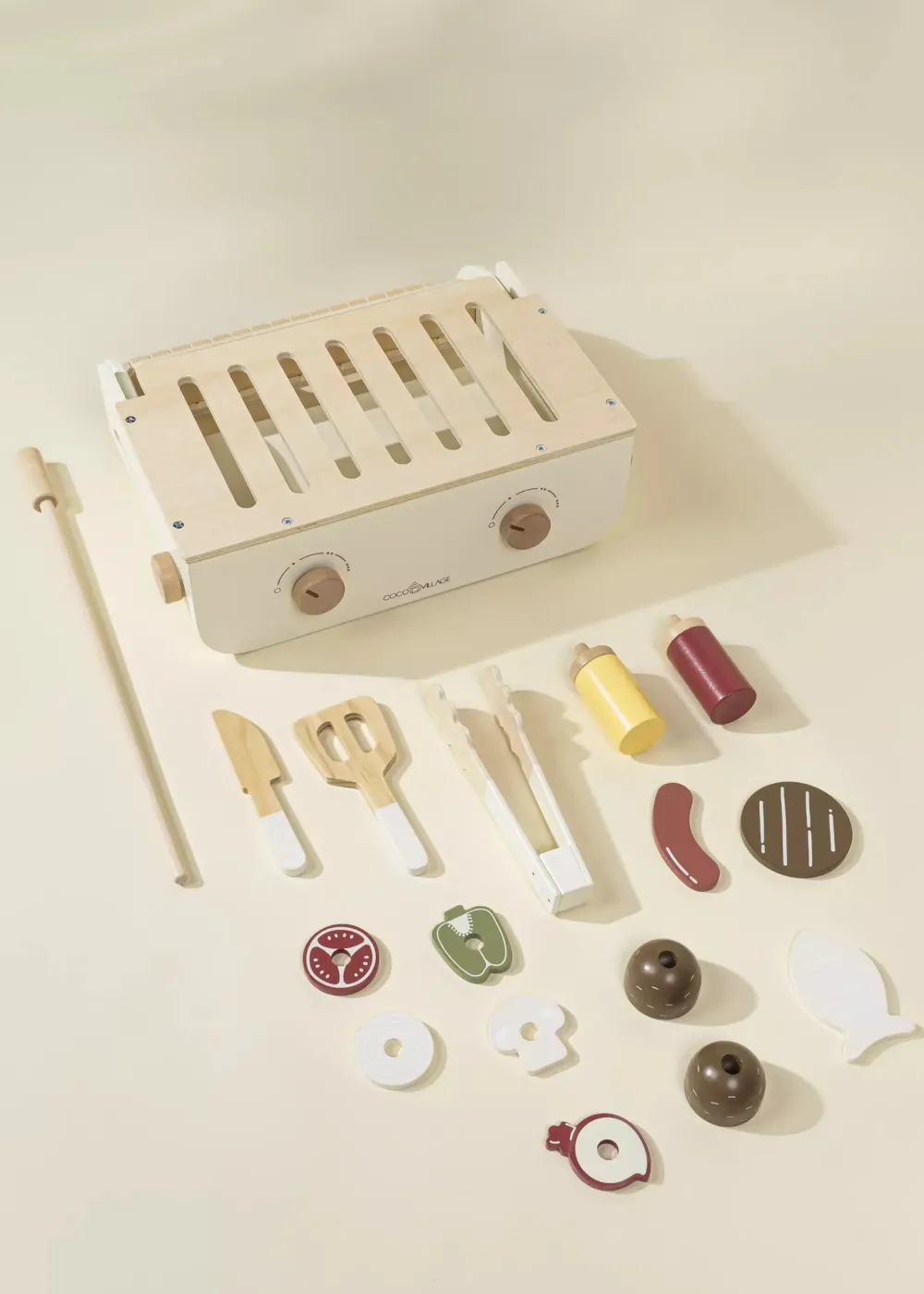 Coco Village Wooden Barbecue Playset and Accessories