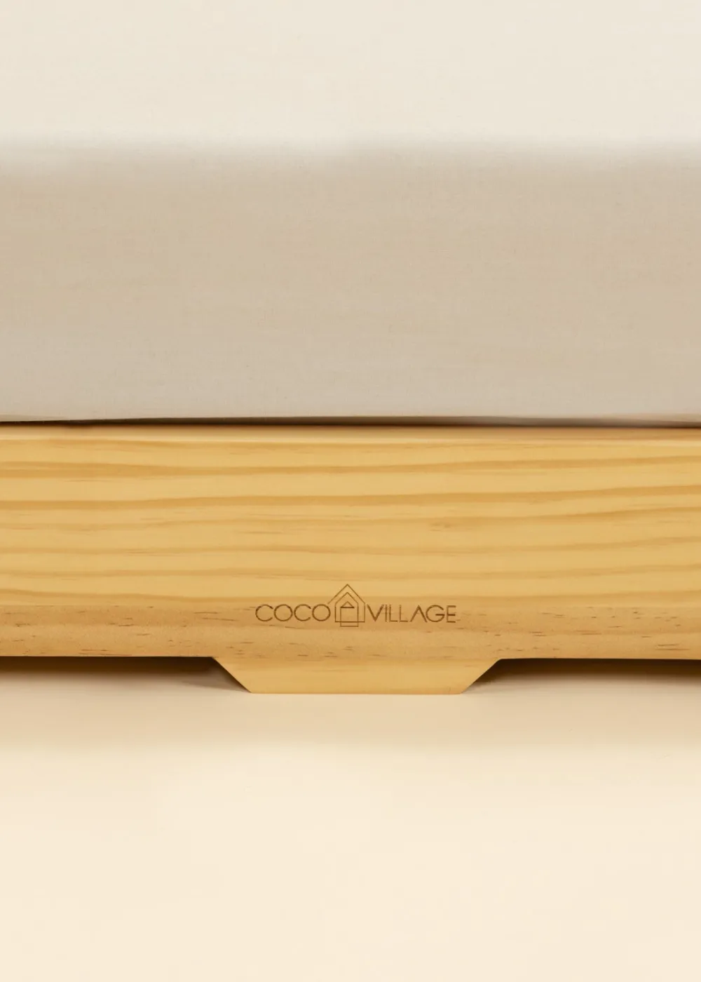 Coco Village Wooden Bed Frame - Natural Wood