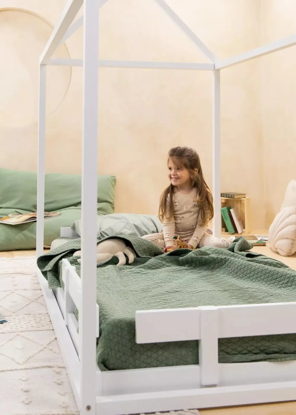 Coco Village Wooden Bed Frame - Natural Wood