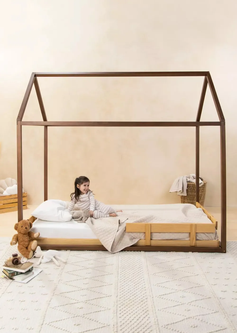 Coco Village Wooden Bed Frame - Natural Wood