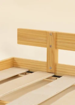 Coco Village Wooden Bed Frame Rail - Natural Wood