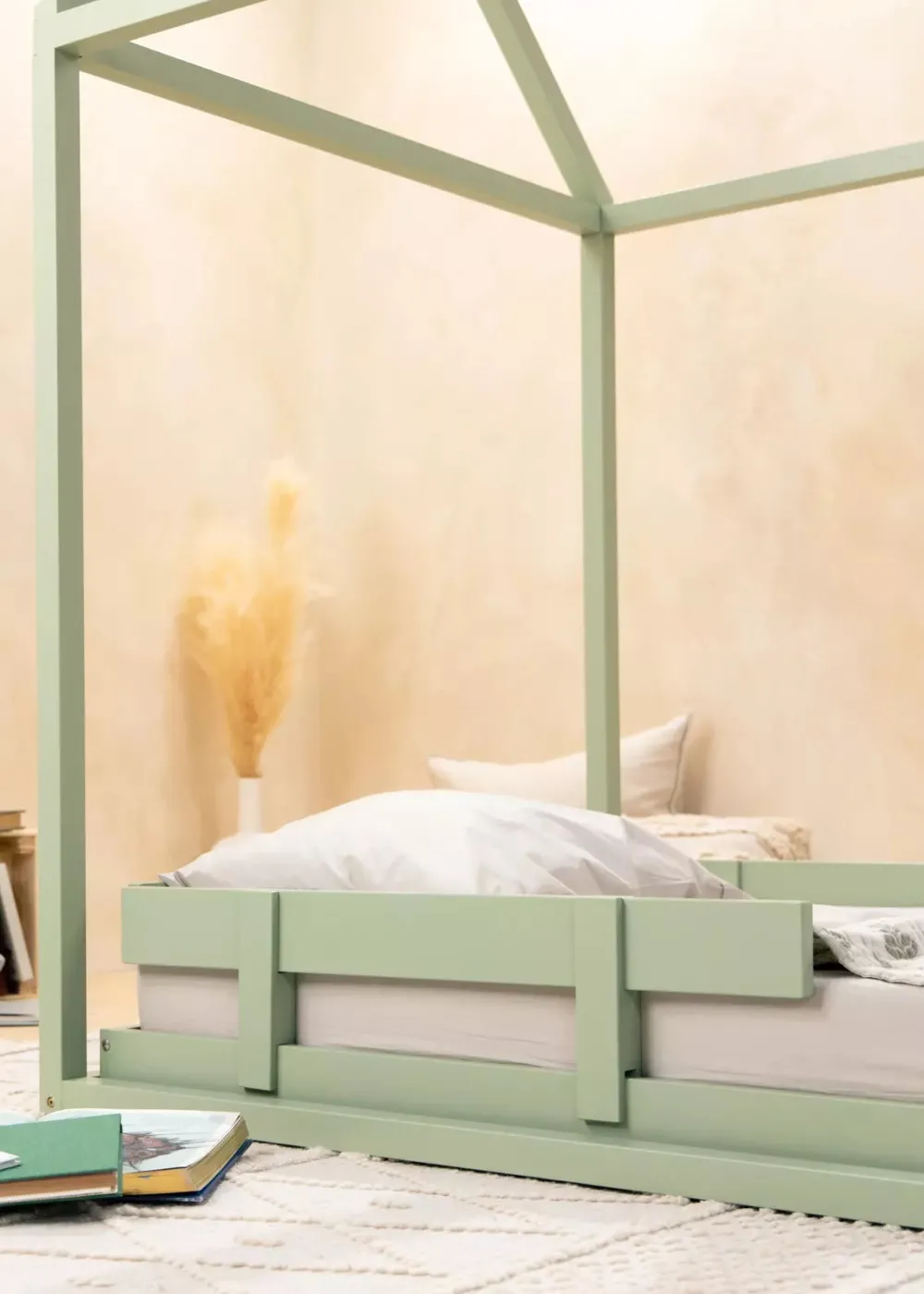 Coco Village Wooden Bed Frame Rail - Walnut