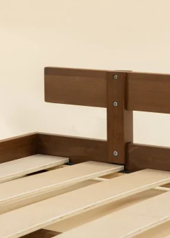 Coco Village Wooden Bed Frame Rail - Walnut