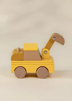 Coco Village Wooden Construction Vehicle - Excavator