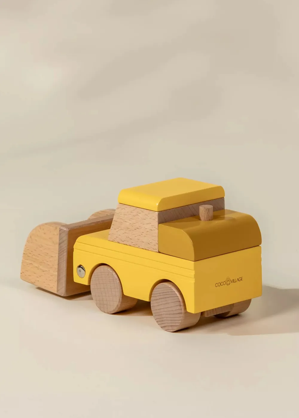 Coco Village Wooden Construction Vehicle - Bulldozer