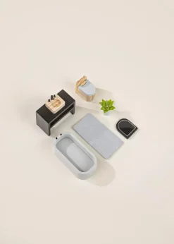 Coco Village Wooden Doll House Bathroom Furniture (6pcs)
