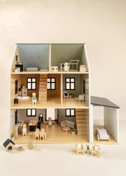 Coco Village Wooden Doll House Bathroom Furniture (6pcs)