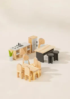 Coco Village Wooden Doll House Kitchen Furniture (12 pcs)