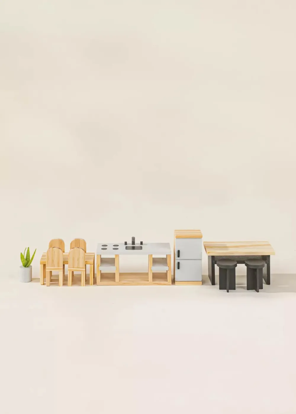 Coco Village Wooden Doll House Kitchen Furniture (12 pcs)