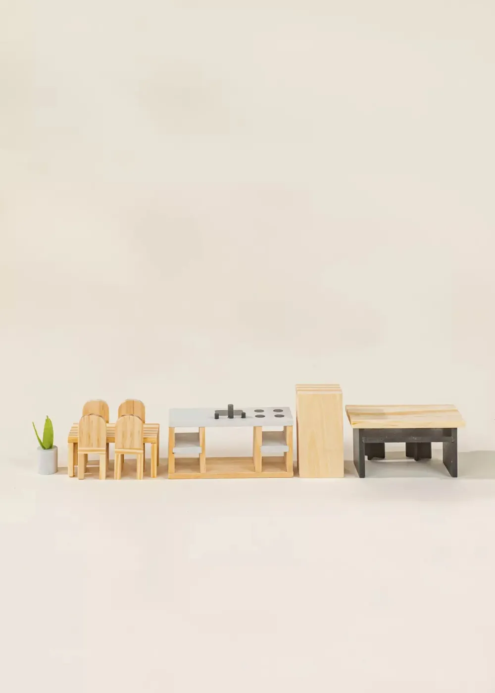 Coco Village Wooden Doll House Kitchen Furniture (12 pcs)