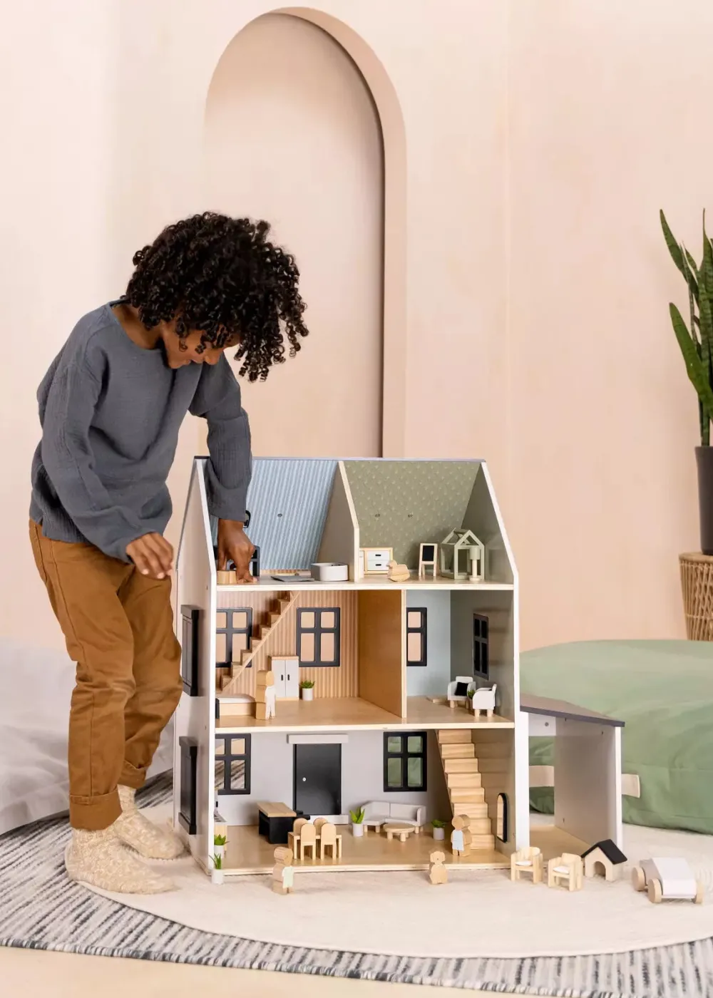 Coco Village Wooden Doll House Kitchen Furniture (12 pcs)