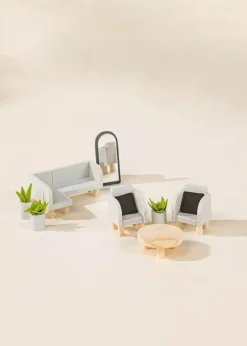 Coco Village Wooden Doll House Living Room Furniture (10pcs)