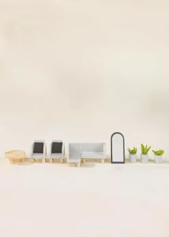 Coco Village Wooden Doll House Living Room Furniture (10pcs)