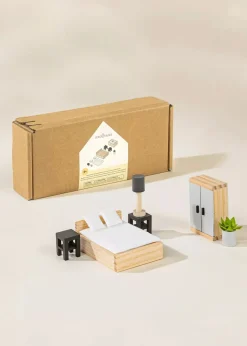 Coco Village Wooden Doll House Master Bedroom Furniture (9 pcs)