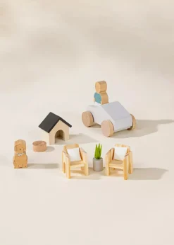 Coco Village Wooden Doll House Outdoor Furniture (8pcs)