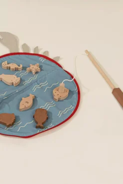 Coco Village Wooden Fishing Game with Bag