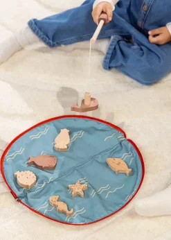 Coco Village Wooden Fishing Game with Bag
