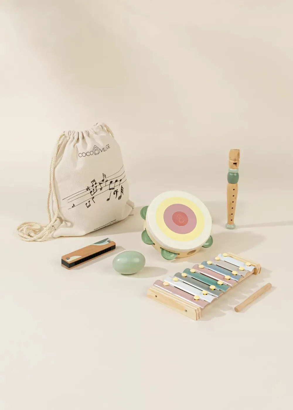 Coco Village Wooden Musical Instruments Playset