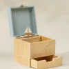 Coco Village Wooden Musical Souvenir Box - Ocean