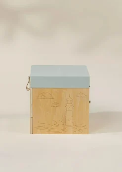 Coco Village Wooden Musical Souvenir Box - Ocean