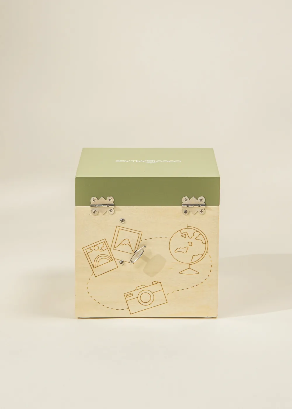 Coco Village Wooden Musical Souvenir Box - Travel