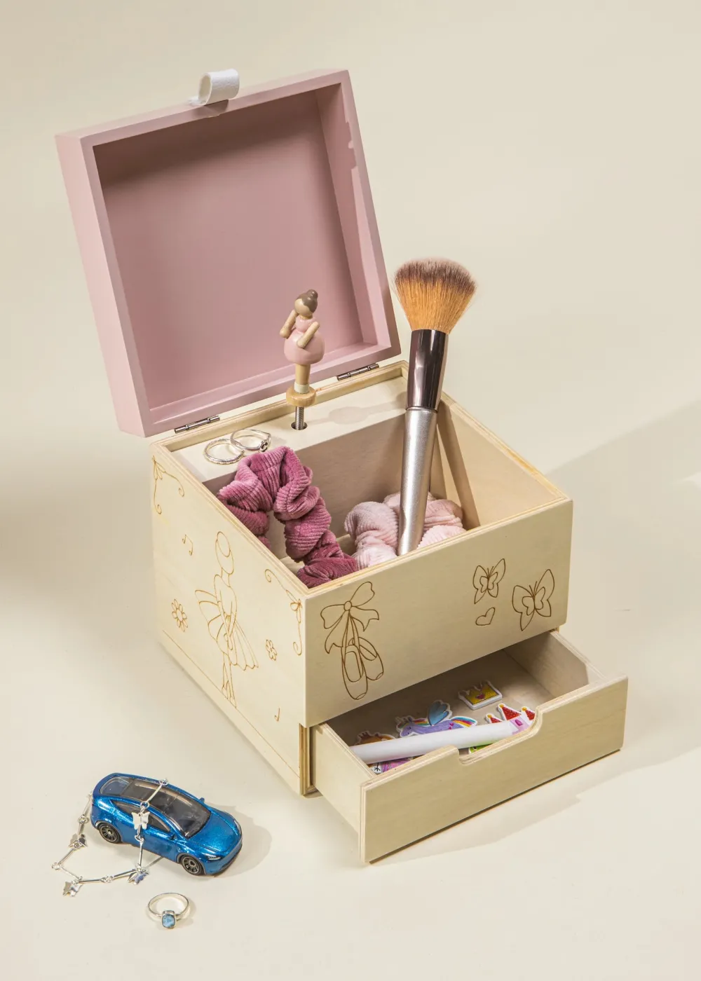 Coco Village Wooden Musical Souvenir Box - Ballerina