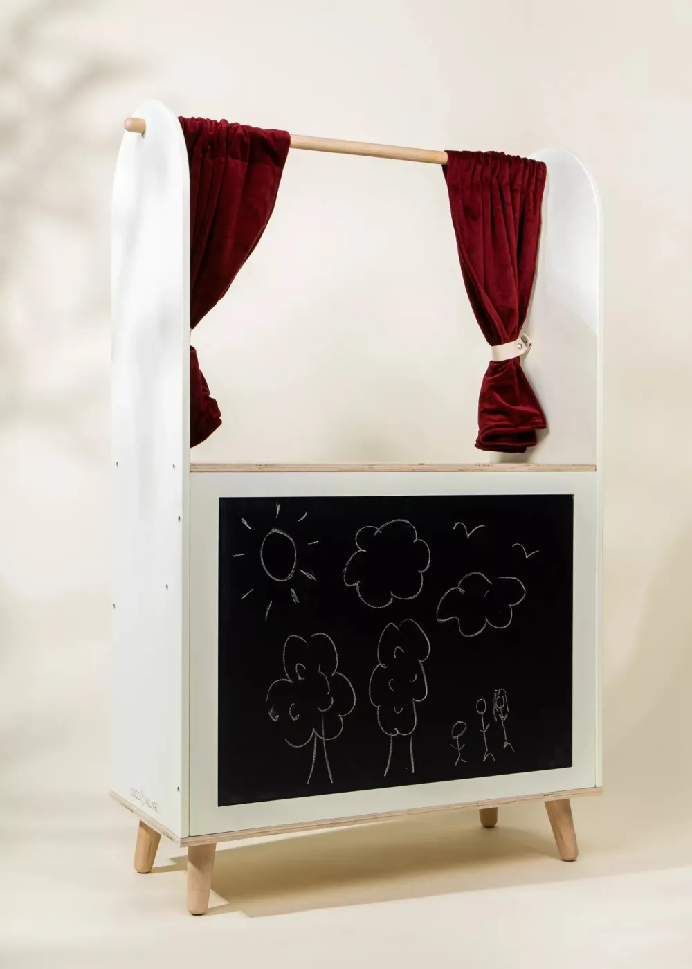 Coco Village Wooden Play Market & Theater Stand