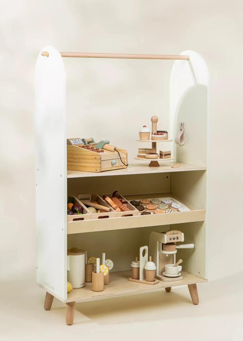 Coco Village Wooden Play Market & Theater Stand