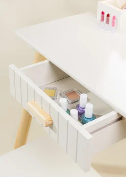 Coco Village Wooden Play Vanity with Lighted Mirror & Stool