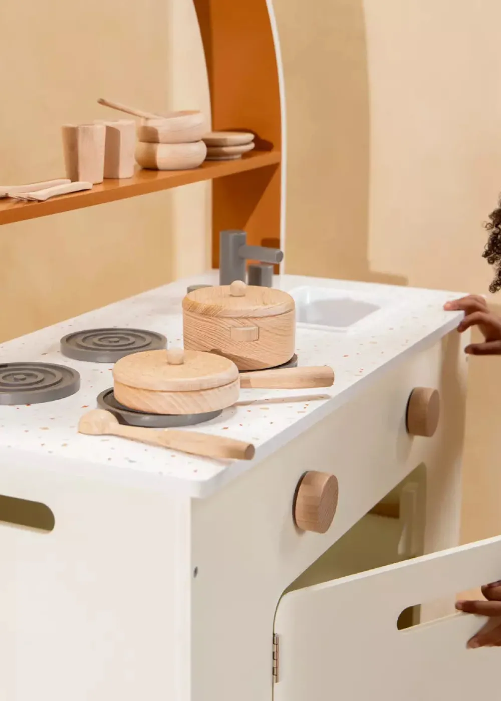 Coco Village Wooden Pots and Pans Playset (6 Pcs)