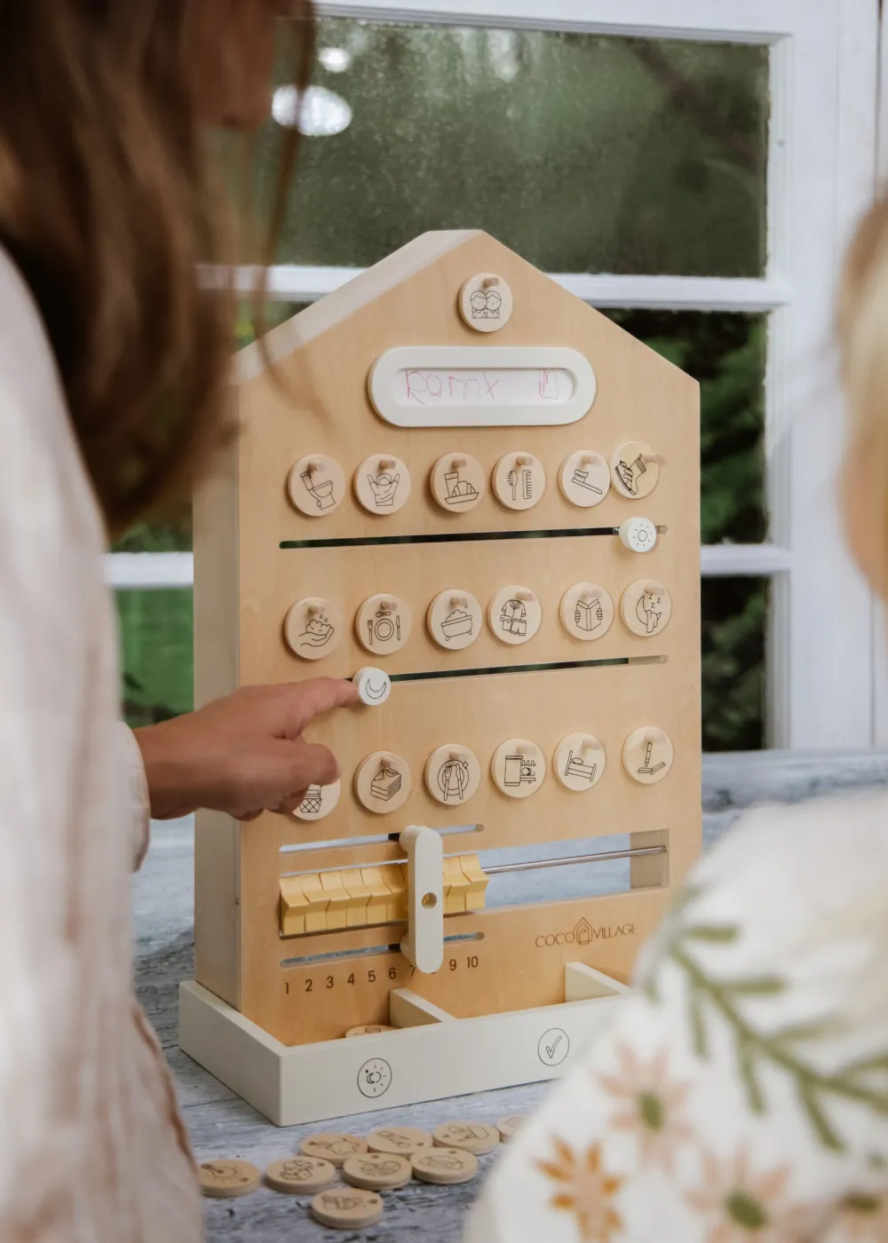 Coco Village Wooden Routine, Tasks & Rewards Board