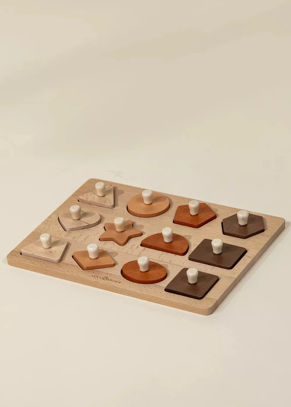 Coco Village Wooden Shapes Learning Set - 12 pcs