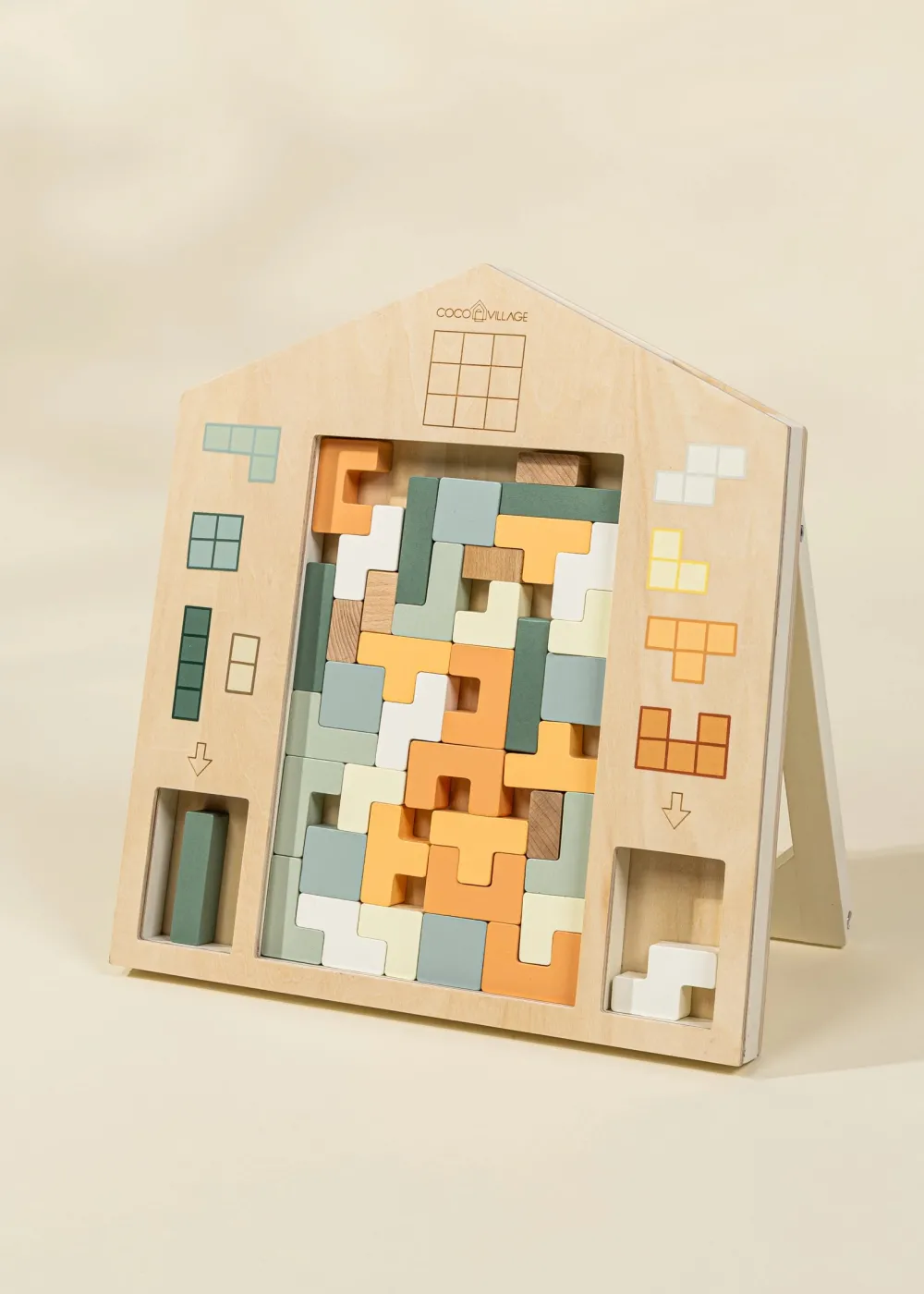 Coco Village Wooden Tetris Puzzle Toy (40 pcs)