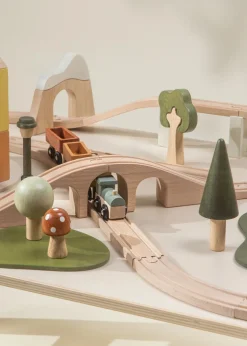 Coco Village Wooden Train & Table Playset